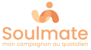 Logo de l'entreprise Soulmate avec sa baseline "mon compagnon au quotidien".